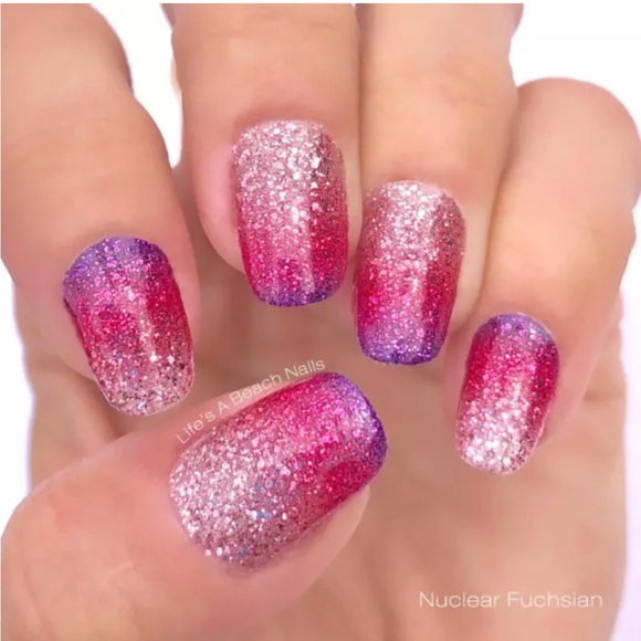*Retired* Color Street: Nuclear Fuchsian | Pink Purple Gradient Glitter Sparkle - Picture 5 of 16